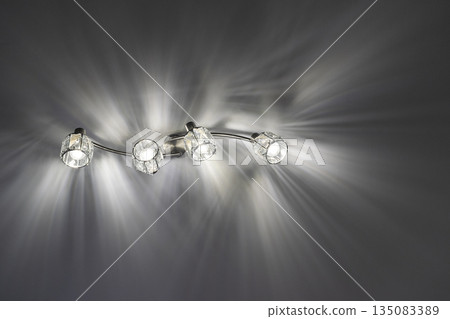 Close up of ceiling lamp Close up of ceiling lamp 135083389