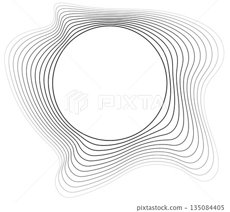 Circle liquid shape overlapping halftone for badges, tag, logo, banner Circle liquid shape overlapping halftone for badges, tag, logo, banner 135084405