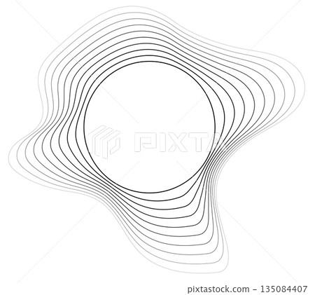 Circle liquid shape overlapping halftone for badges, tag, logo, banner Circle liquid shape overlapping halftone for badges, tag, logo, banner 135084407