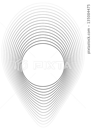 Circle liquid shape overlapping halftone for badges, tag, logo, banner 135084475