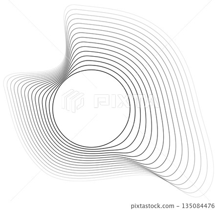 Circle liquid shape overlapping halftone for badges, tag, logo, banner 135084476