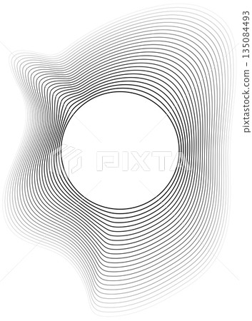 Circle liquid shape overlapping halftone for badges, tag, logo, banner 135084493