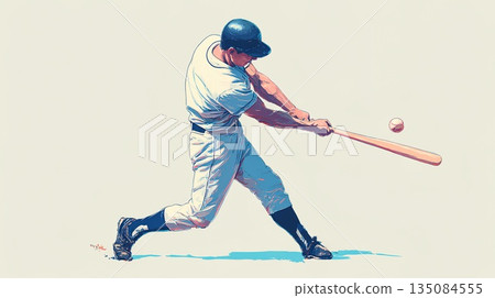 打棒球的男人 135084555