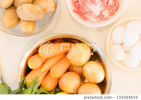 Preparing ingredients before cooking 135084659