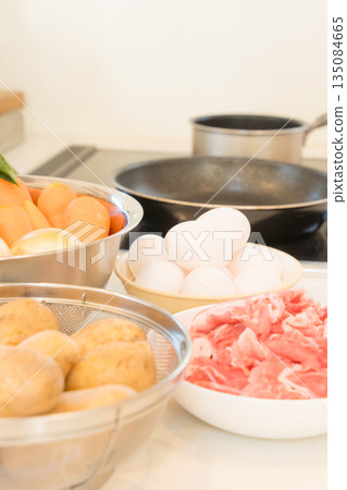 Preparing ingredients before cooking 135084665