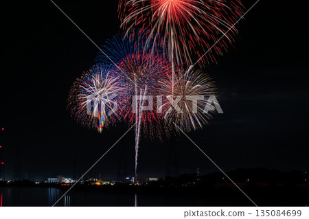Scenes from the Atsumi Peninsula Fireworks Festival in Tahara City (Aichi Prefecture) 135084699