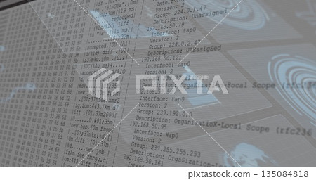 Displaying data interface streaming logs at console, with hex dumps, IPs and 3D wireframe Displaying data interface streaming logs at console, with hex dumps, IPs and 3D wireframe 135084818