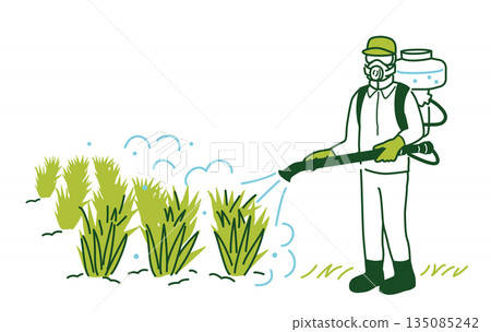 農民噴灑農藥 135085242