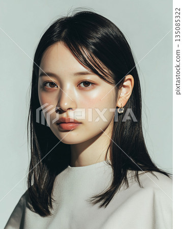 一張整潔友善的女性肖像照 | 一張明亮、傳遞信任和透明感的個人資料照片 135085322