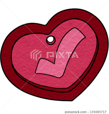 A pink heart shaped pendant 135085717