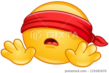 Blindfolded Emoticon Blindfolded Emoticon 135085870