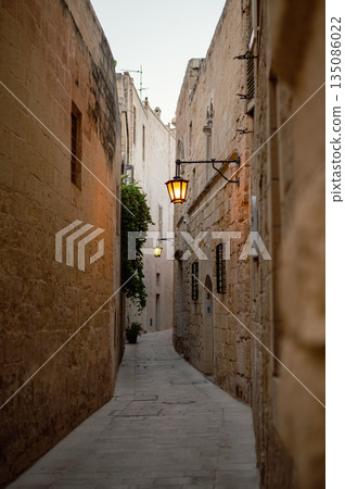 The historic streets of Valletta, lined with traditional architecture, colorful balconies, and a unique atmosphere, inviting visitors to explore its beauty. The historic streets of Valletta, lined with traditional architecture, colorful balconies, and a unique atmosphere, inviting visitors to explore its beauty. 135086022