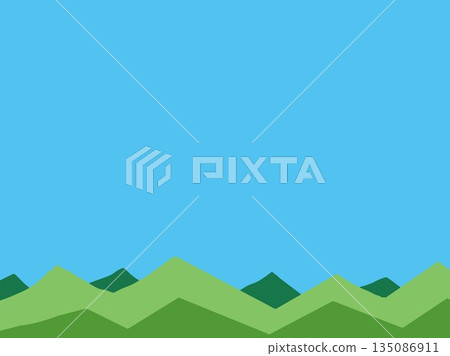 Sky, Blue Sky, Illustration, Clouds, Background, Vector, Confetti, Copy Space, Landscape, Event 135086911