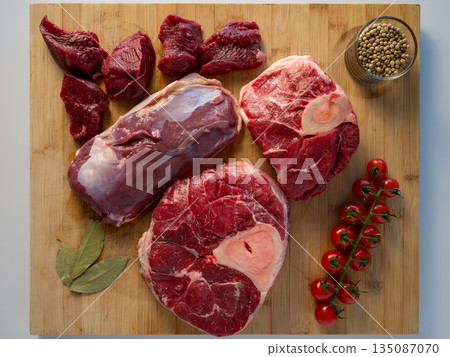 High-quality premium raw meat, perfect for gourmet recipes and professional food photography. Fresh texture, rich color, and culinary excellence. 135087070