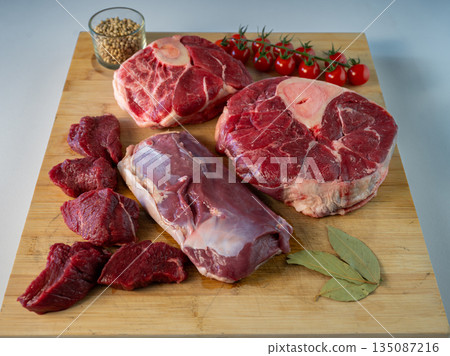 High-quality premium raw meat, perfect for gourmet recipes and professional food photography. Fresh texture, rich color, and culinary excellence. High-quality premium raw meat, perfect for gourmet recipes and professional food photography. Fresh texture, rich color, and culinary excellence. 135087216