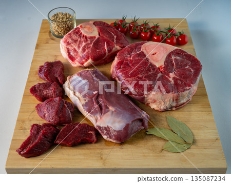 High-quality premium raw meat, perfect for gourmet recipes and professional food photography. Fresh texture, rich color, and culinary excellence. 135087234