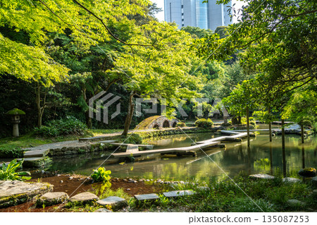 Tranquil view of Oyama Shrine Garden in Kanazawa, Japan Tranquil view of Oyama Shrine Garden in Kanazawa, Japan 135087253