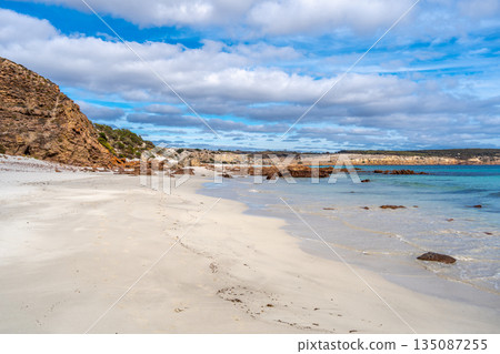 Stokes Bay Beach with white sand and turquoise water, Australia Stokes Bay Beach with white sand and turquoise water, Australia 135087255