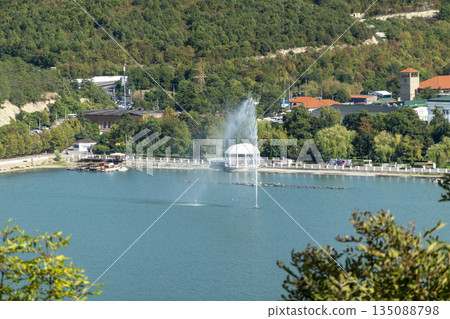 August 19, 2025 The promenade along Lake Abrau-Dyurso with calm water, greenery, and scenic surroundings August 19, 2025 The promenade along Lake Abrau-Dyurso with calm water, greenery, and scenic surroundings 135088798