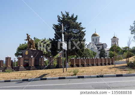 August 24, 2025: Memorial to the Malaya Zemlya warriors in Myskhako, Russia, honoring soldiers who fought during World War II, symbolizing remembrance, history and military heritage 135088838