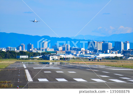 Landing at Osaka Airport 135088876