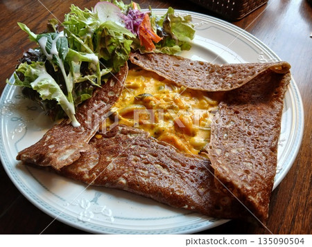 Pumpkin and Mushroom Salad Galette Pumpkin and Mushroom Salad Galette 135090504