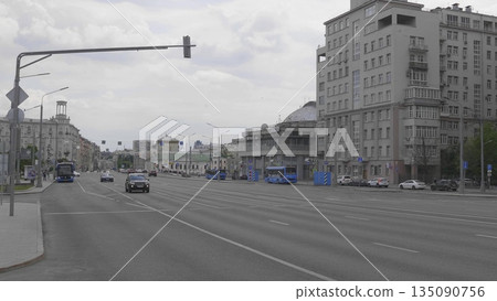 23 June 2025, Russia, Moscow. Traffic on the Garden Ring with many cars moving along the busy urban street, cityscape, and transportation concept. 23 June 2025, Russia, Moscow. Traffic on the Garden Ring with many cars moving along the busy urban street, cityscape, and transportation concept. 135090756