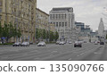 23 June 2025, Russia, Moscow. Traffic on the Garden Ring with many cars moving along the busy urban street, cityscape, and transportation concept. 135090766