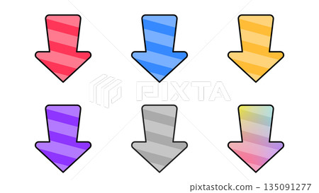 Border pattern arrow set of 6 colors Border pattern arrow set of 6 colors 135091277
