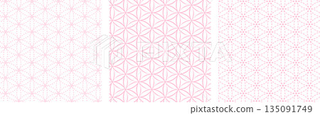 Set of six overlapping circular geometric line patterns 135091749