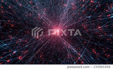 Radiant Core Network With Expanding Lines And Energetic Depth 135091930