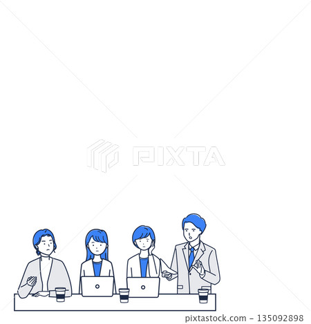 會議無果的示意圖（討論/會議） 135092898