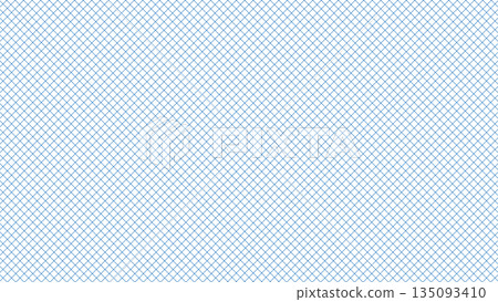 Hand-drawn blue diagonal grid texture - simple and modern thin line grid pattern background material 135093410