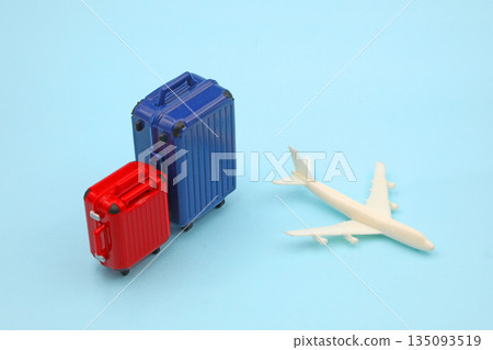 Airplane and trunk - Image of travel or business trip 135093519