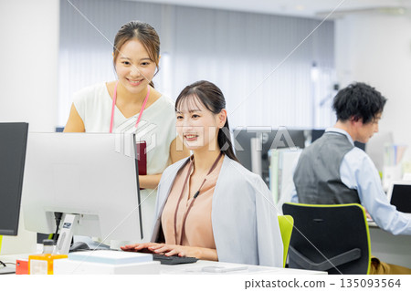 Woman working in the office 135093564