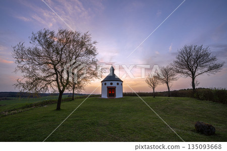 Small chapel close to Wahlhasuen, Rhineland Palatinate, Germany 135093668