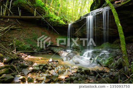 Landscape image with small creek, Eifel, Germany Landscape image with small creek, Eifel, Germany 135093750