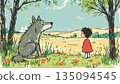 Girl asking Mr. Wolf a question 135094545