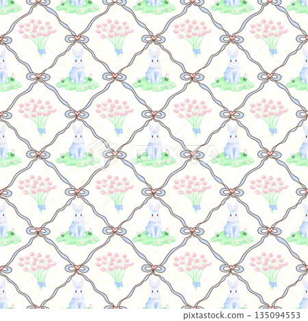 Seemless pattern spring cute pastel 135094553