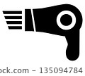 Hair dryer icon black 135094784