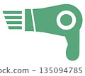 Hair dryer icon green 135094785