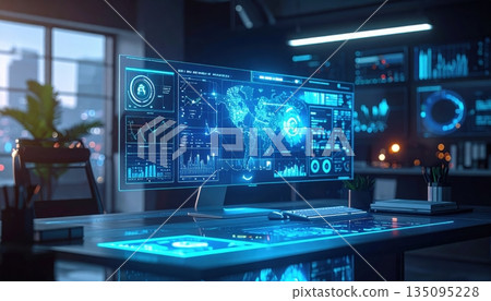 Global internet technology stock market communication network design with digital fiber optics background and light spots Global internet technology stock market communication network design with digital fiber optics background and light spots 135095228