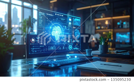 Global internet technology stock market communication network design with digital fiber optics background and light spots Global internet technology stock market communication network design with digital fiber optics background and light spots 135095230