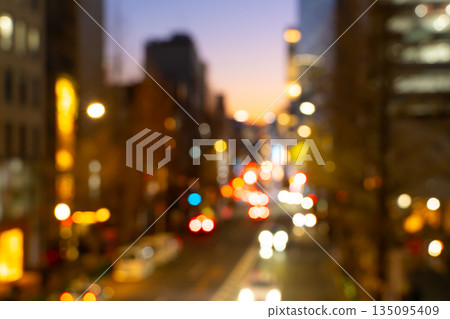 Urban downtown and main road blur Urban downtown and main road blur 135095409