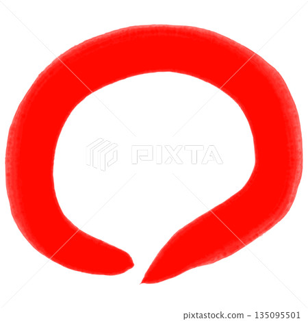 The red ink circle that shows emphasis draws attention. 135095501
