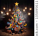 Christmas tree in futuristic style 135095611