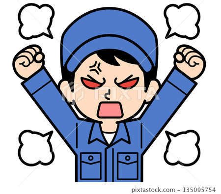 A simple, angry worker man A simple, angry worker man 135095754