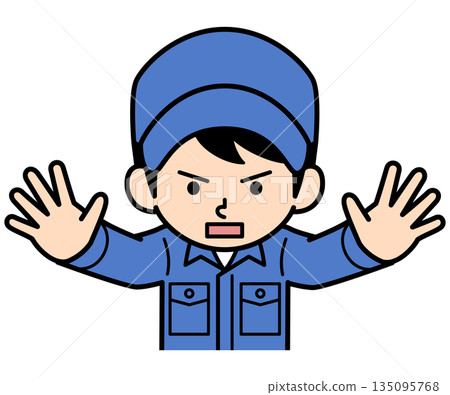 A simple worker stands in the way 135095768