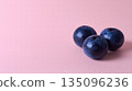 Fresh Blueberries on Pink Background  Close-Up, Juicy Fruit for Health, Wellness, and Food Photography 135096236