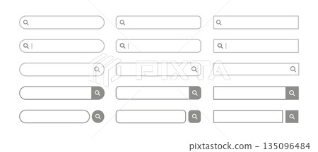搜尋欄插圖集 搜尋欄插圖集 135096484